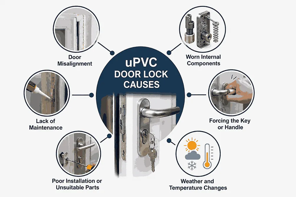 Common causes of uPVC door lock problems in Southall