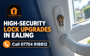 High-security lock upgrade on a uPVC door by KwikFix Locksmiths in Ealing